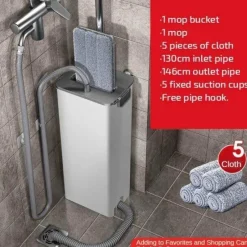 The Blissful Bath Badezimmer-Leicht zu reinigender Nassmopp – kein Händetrocknen erforderlich