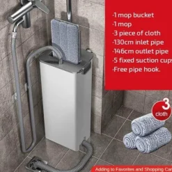 The Blissful Bath Badezimmer-Leicht zu reinigender Nassmopp – kein Händetrocknen erforderlich