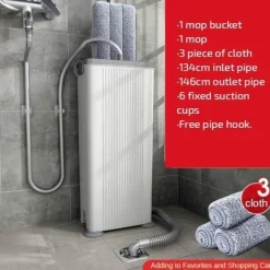 The Blissful Bath Badezimmer-Leicht zu reinigender Nassmopp – kein Händetrocknen erforderlich