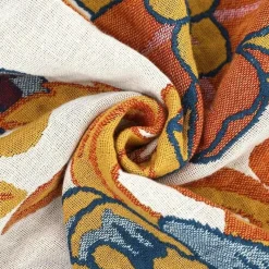 Warm Embrace Bettzeug-Leichte Baumwoll-Überwurfdecke mit Blumenmuster – Sommer-Wohndeko