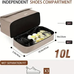 BagAura Taschen & Geldbörsen-Leichte Reisetasche – Reisetasche mit großem Fassungsvermögen und abnehmbarem Riemen