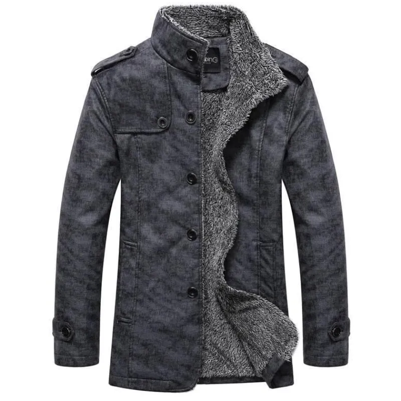 Herren Heritage Threads Herrenbekleidung-Leichter Windbreaker-Mantel aus Leder für Herren – Stilvolle lange Jacke