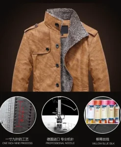 Herren Heritage Threads Herrenbekleidung-Leichter Windbreaker-Mantel aus Leder für Herren – Stilvolle lange Jacke