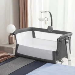 Kinder The Decor Haven Kinderwagen & Zubehör-Leichtes, verstellbares Babybett – Sweet Dreams Bedside Nursery Crib