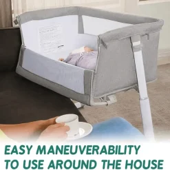 Kinder The Decor Haven Kinderwagen & Zubehör-Leichtes, verstellbares Babybett – Sweet Dreams Bedside Nursery Crib
