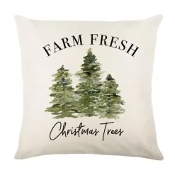 Pillow Haven Bettzeug-Leinen Frohe Weihnachten Kissenbezug 45x45cm Wurfkissenbezug