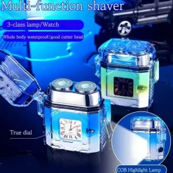 PureGlow Männerpflege|Körperpflege-Leistungsstarker wiederaufladbarer Elektrorasierer - Cool Razor