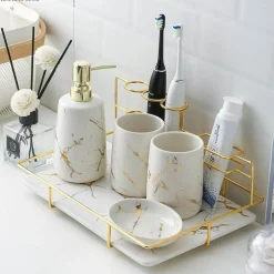 The Bath Nook Badezimmer-Leonardi Bathroom Accessories Set - Stylish Home Decor