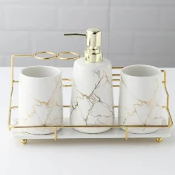 The Bath Nook Badezimmer-Leonardi Bathroom Accessories Set - Stylish Home Decor