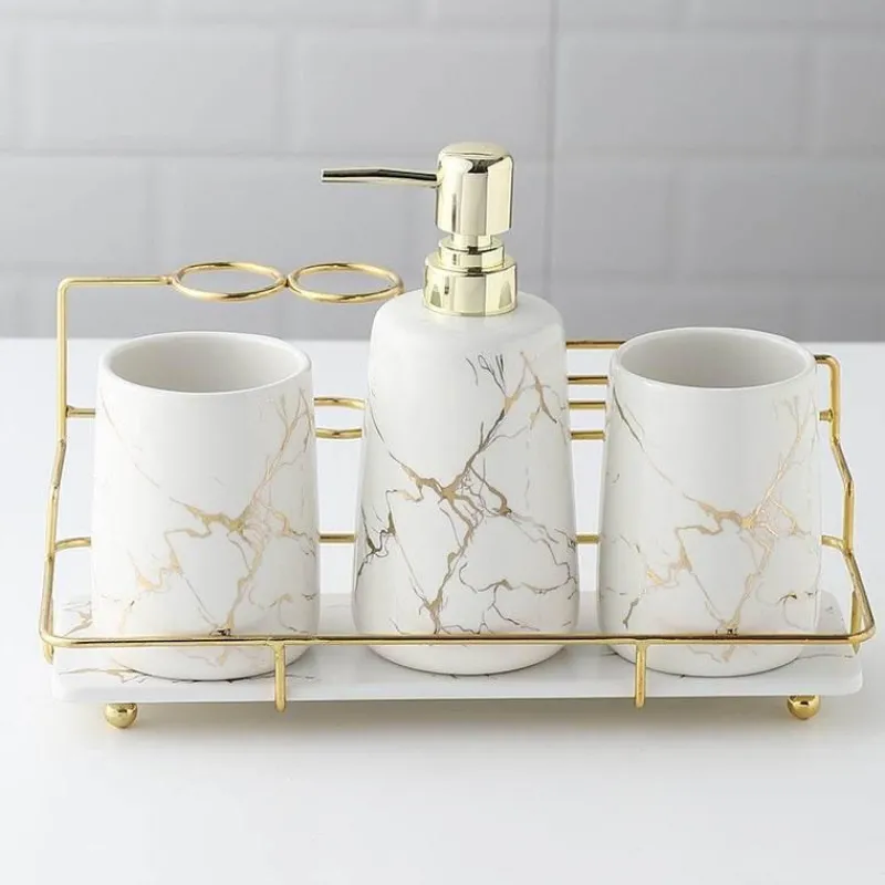 The Bath Nook Badezimmer-Leonardi Bathroom Accessories Set - Stylish Home Decor