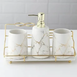 The Bath Nook Badezimmer-Leonardi Bathroom Accessories Set - Stylish Home Decor