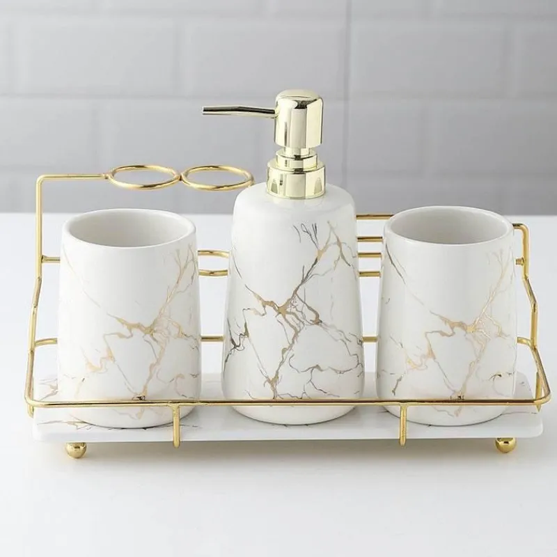 The Bath Nook Badezimmer-Leonardi Bathroom Accessories Set - Stylish Home Decor