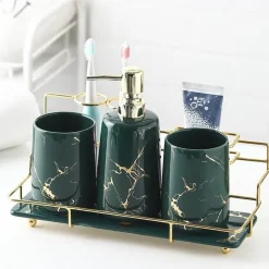 The Bath Nook Badezimmer-Leonardi Bathroom Accessories Set - Stylish Home Decor