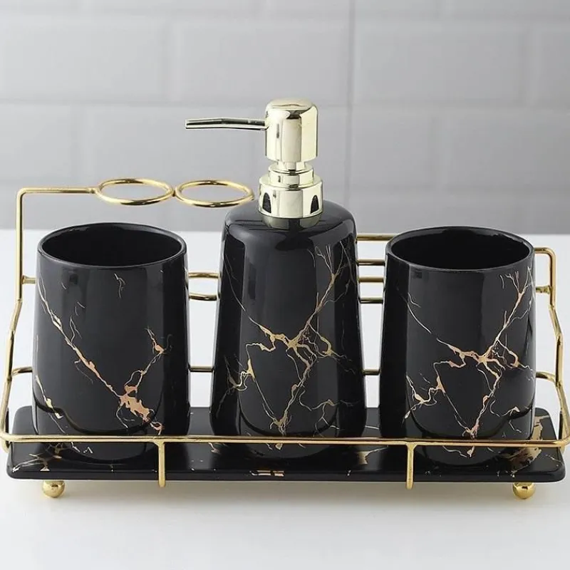 The Bath Nook Badezimmer-Leonardi Bathroom Accessories Set - Stylish Home Decor