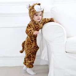 Little Nest Babykleidung|Babykleidung-Leoparden-Baby-Kapuzenkostüm – Süßes Tier-Outfit