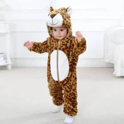 Little Nest Babykleidung|Babykleidung-Leoparden-Baby-Kapuzenkostüm – Süßes Tier-Outfit