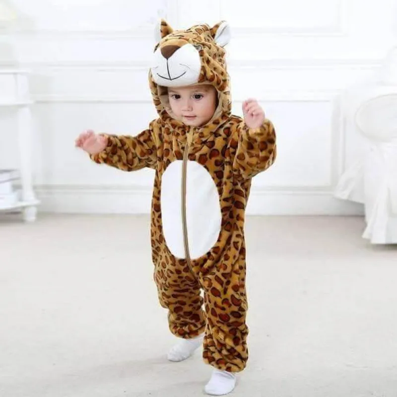 Little Nest Babykleidung|Babykleidung-Leoparden-Baby-Kapuzenkostüm – Süßes Tier-Outfit