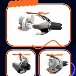 Wild u0026 Free Gear Autozubehör|Automobilindustrie-Leuchtender Lufterfrischer mit Hubschraubermotiv – lustiges Autozubehör