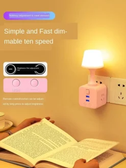 The Gilded Nest Gadgets Für Zuhause|Beleuchtung-Leuchtendes Nachtlicht mit Fernbedienung – im Dunkeln leuchtende Schlafzimmerlampe