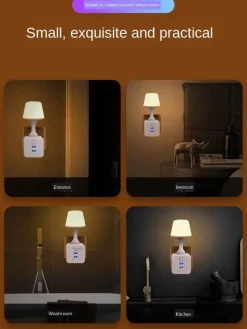 The Gilded Nest Gadgets Für Zuhause|Beleuchtung-Leuchtendes Nachtlicht mit Fernbedienung – im Dunkeln leuchtende Schlafzimmerlampe