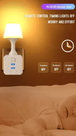 The Gilded Nest Gadgets Für Zuhause|Beleuchtung-Leuchtendes Nachtlicht mit Fernbedienung – im Dunkeln leuchtende Schlafzimmerlampe