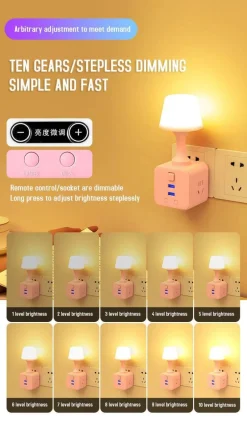 The Gilded Nest Gadgets Für Zuhause|Beleuchtung-Leuchtendes Nachtlicht mit Fernbedienung – im Dunkeln leuchtende Schlafzimmerlampe