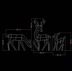 Nomad Gear Camping Im Freien|Outdoor & Garten-Leuchtendes Rentier – Weihnachtsdekoration für den Garten