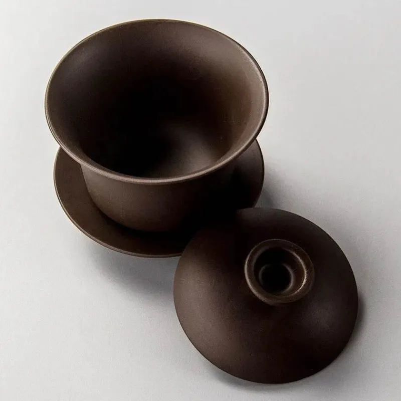 Plates u0026 More Küche & Esszimmer-Lila Ton Gaiwan Teeset - Elegante chinesische Teetasse