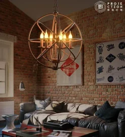 Comfort u0026 Style Beleuchtung-Loft Hanging Globe Iron Bird Cage Light - Modern Pendant Lamp