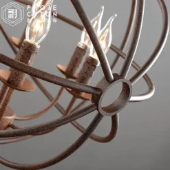 Comfort u0026 Style Beleuchtung-Loft Hanging Globe Iron Bird Cage Light - Modern Pendant Lamp