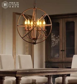 Comfort u0026 Style Beleuchtung-Loft Hanging Globe Iron Bird Cage Light - Modern Pendant Lamp