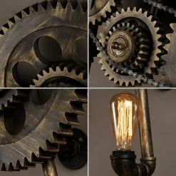 The Gilded Nest Beleuchtung-Loft Style Edison Wall Sconce - Industrial Iron Water Lamp Decor