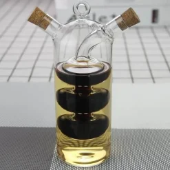 The Decor Haven Küche & Esszimmer-Ölspender - 2-in-1-Flasche zum einfachen Ausgießen