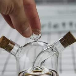 The Decor Haven Küche & Esszimmer-Ölspender - 2-in-1-Flasche zum einfachen Ausgießen