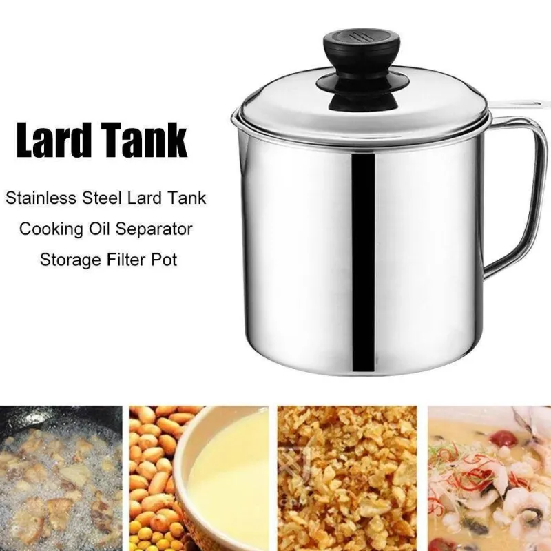 The Culinary Kit Küche & Esszimmer-Ölspender aus Edelstahl - Speiseölabscheider