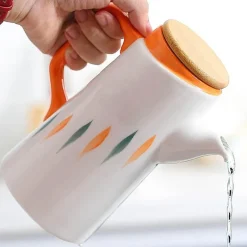 Decor Küche & Esszimmer-Ölspenderflasche aus Keramik – Bedrucktes Küchendekor