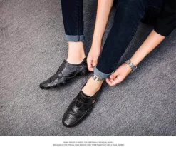 Herren Decor Herrenschuhe-Lässige Lederschuhe für Herren im britischen Stil