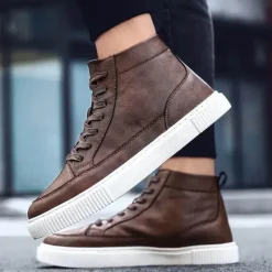 Herren Decor Herrenschuhe-Lässige Lederstiefel für den Herbst - Frostschutz-Winterschuhe