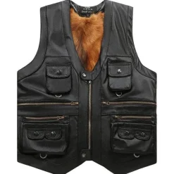 Herren Heritage Threads Herrenbekleidung-Lässige Reiseweste aus Leder – Stilvolle Abenteurerausrüstung