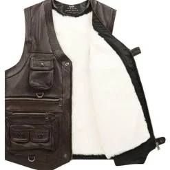 Herren Heritage Threads Herrenbekleidung-Lässige Reiseweste aus Leder – Stilvolle Abenteurerausrüstung