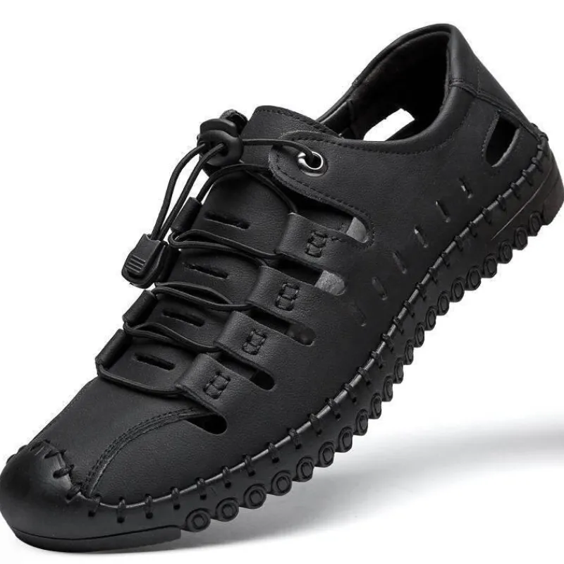 Damen Wilderness Haven Herrenschuhe|Damenschuhe-Lässige Strandsandale aus flexiblem Leder