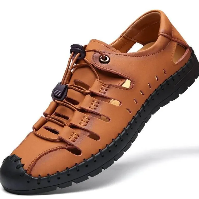 Damen Wilderness Haven Herrenschuhe|Damenschuhe-Lässige Strandsandale aus flexiblem Leder