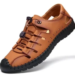 Damen Wilderness Haven Herrenschuhe|Damenschuhe-Lässige Strandsandale aus flexiblem Leder
