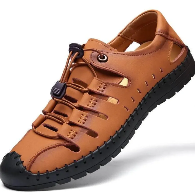 Damen Wilderness Haven Herrenschuhe|Damenschuhe-Lässige Strandsandale aus flexiblem Leder