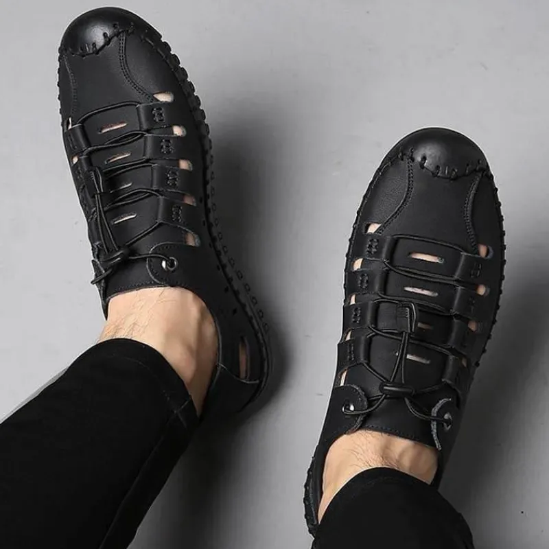 Damen Wilderness Haven Herrenschuhe|Damenschuhe-Lässige Strandsandale aus flexiblem Leder