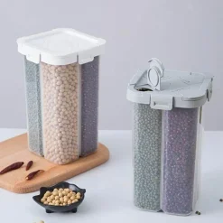 Space Savvy Küche & Esszimmer-Luftdichter Mehrkorn-Aufbewahrungsbehälter – versiegelter Lebensmittelbehälter