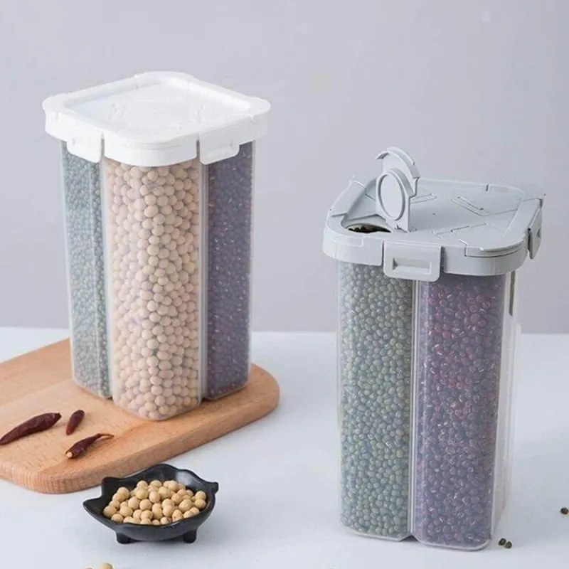 Space Savvy Küche & Esszimmer-Luftdichter Mehrkorn-Aufbewahrungsbehälter – versiegelter Lebensmittelbehälter