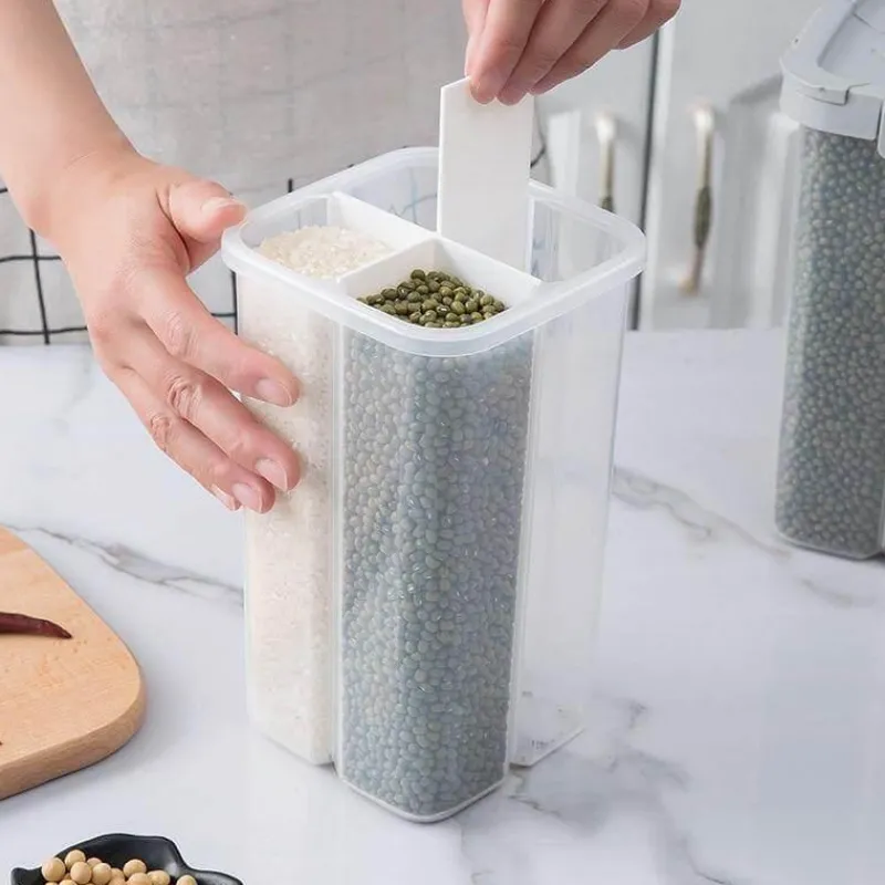 Space Savvy Küche & Esszimmer-Luftdichter Mehrkorn-Aufbewahrungsbehälter – versiegelter Lebensmittelbehälter