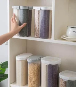 Space Savvy Küche & Esszimmer-Luftdichter Mehrkorn-Aufbewahrungsbehälter – versiegelter Lebensmittelbehälter