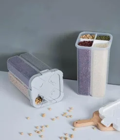 Space Savvy Küche & Esszimmer-Luftdichter Mehrkorn-Aufbewahrungsbehälter – versiegelter Lebensmittelbehälter